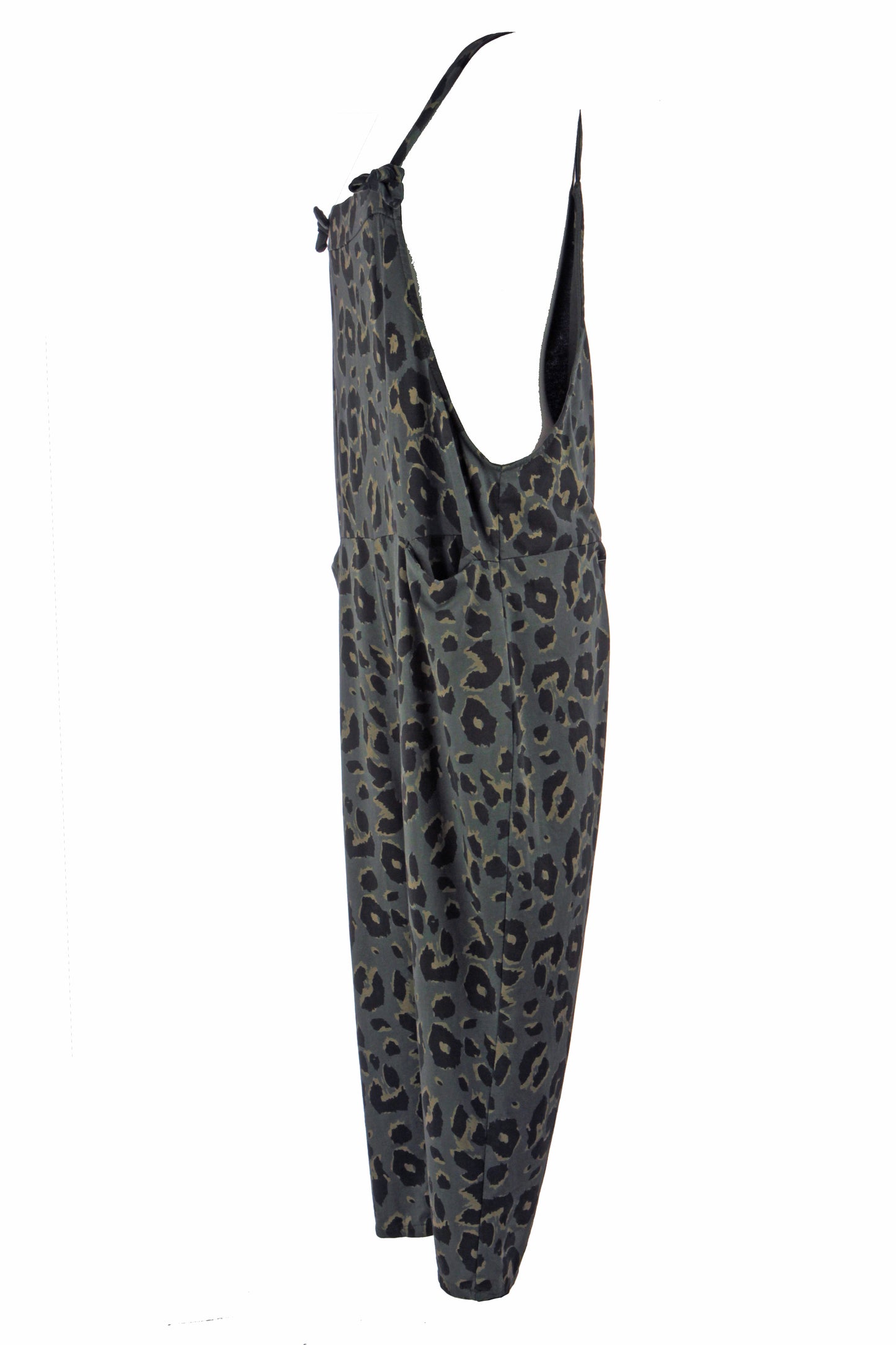 Leopard Jersey Dungarees