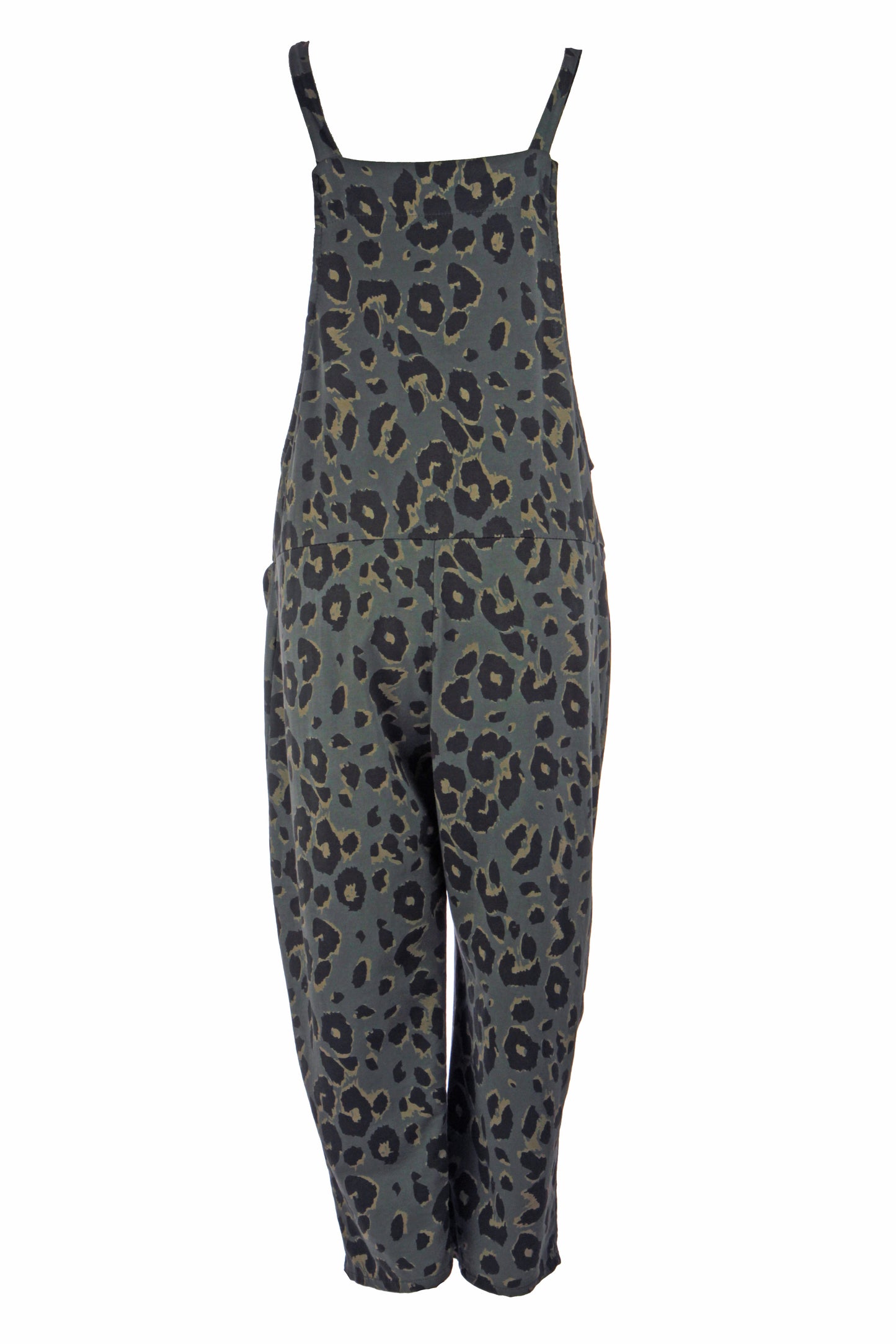 Leopard Jersey Dungarees