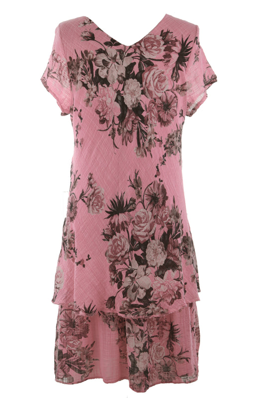 Floral Print Bias Cut Dress