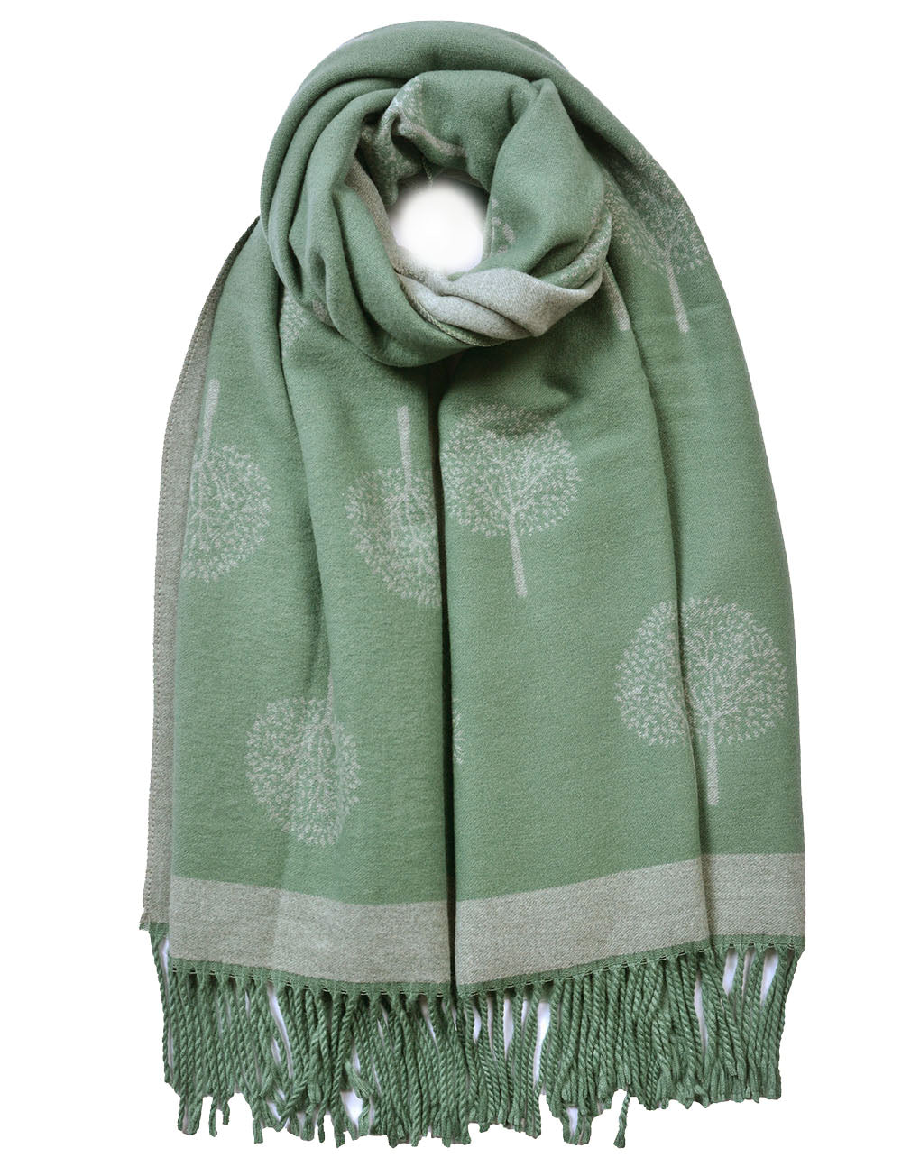 Tree Of Life Tassel Cashmere Scarf