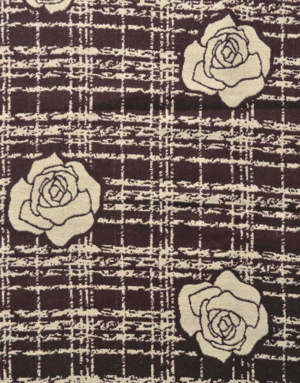 Rose Pattern Cashmere Scarf