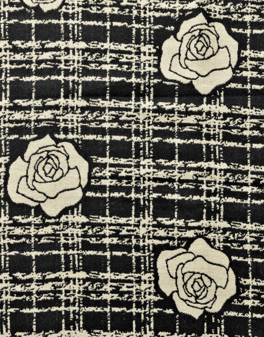 Rose Pattern Cashmere Scarf