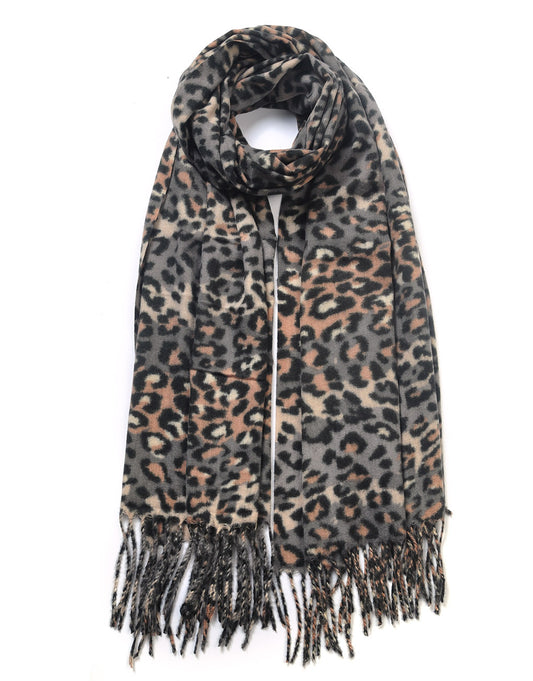 Leopard Print Cashmere Scarf