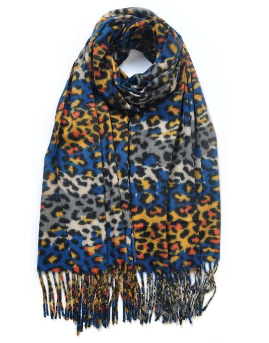 Leopard Print Cashmere Scarf