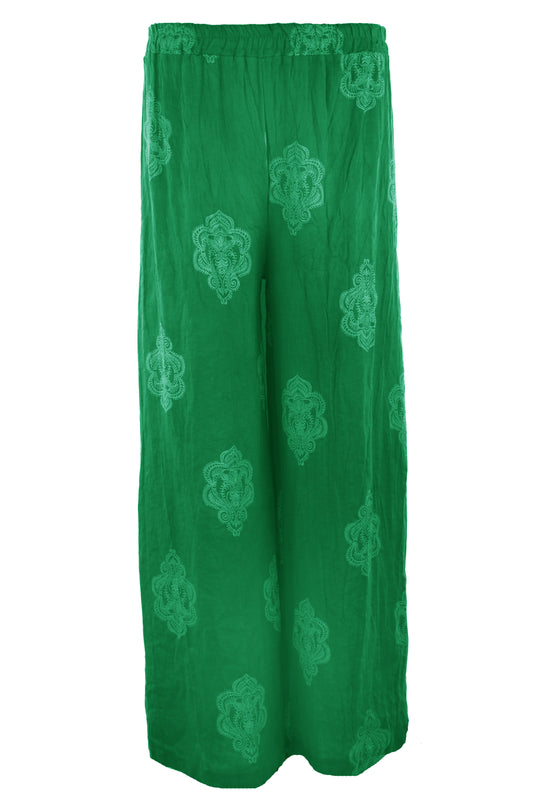 Bohemian Print Linen Trouser