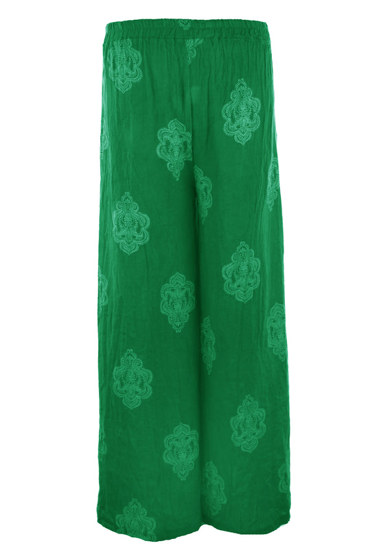 Bohemian Print Linen Trouser