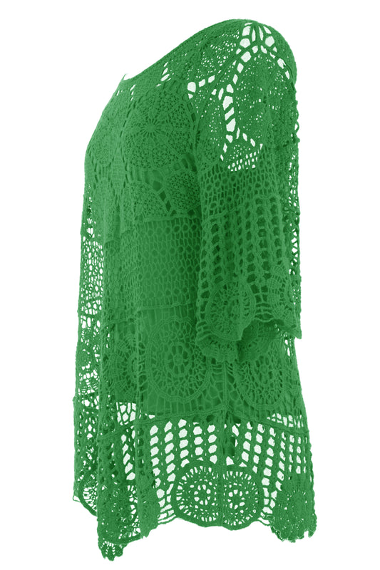 Scoop Hem Crochet Top