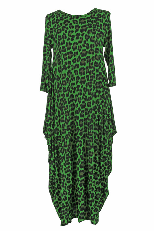 3/4 Sleeve Leopard Midi
