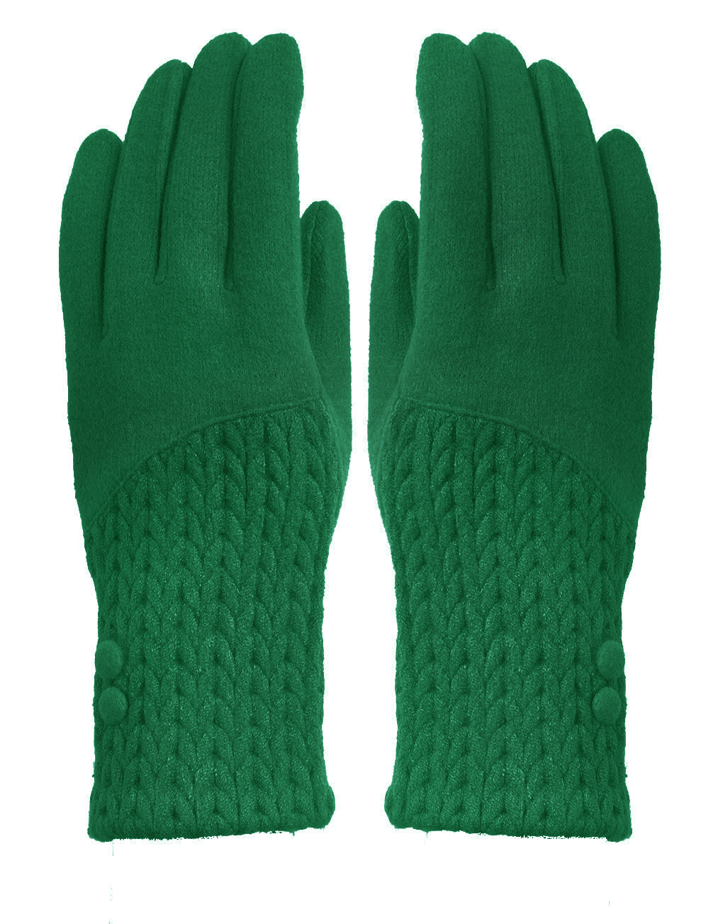 Button Cashmere Knit Gloves