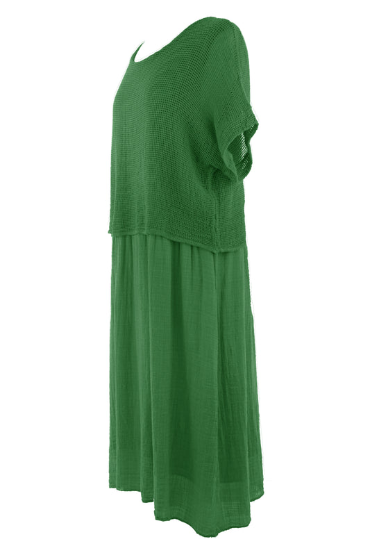 Mesh Shrug Cotton Midi