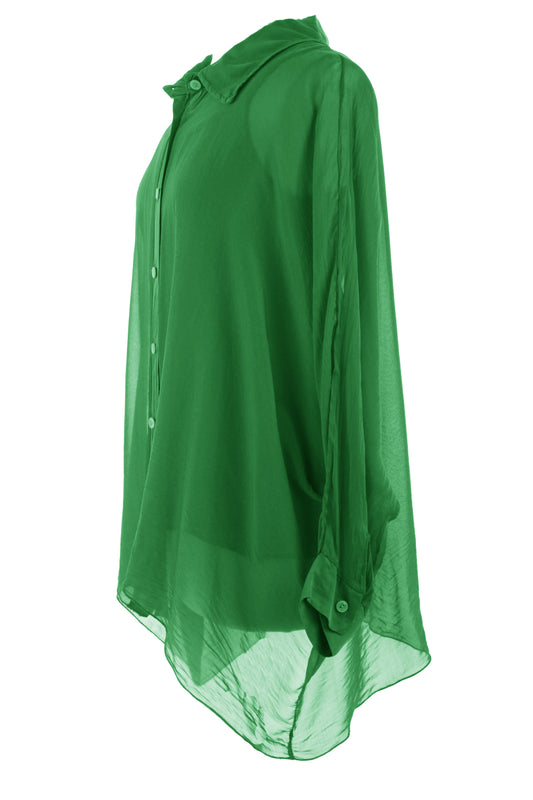 2 Piece Silk Shirt with Vest