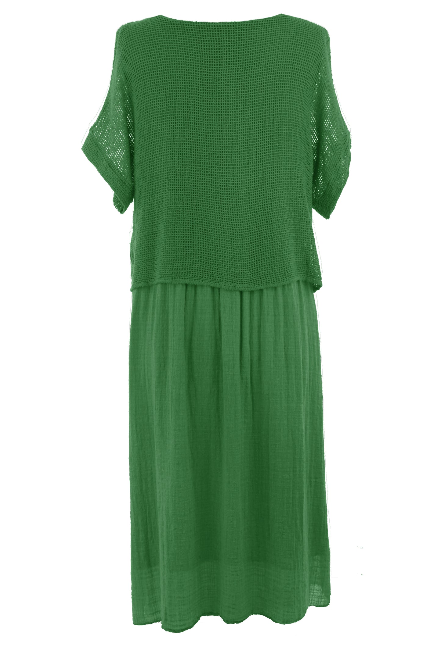 Mesh Shrug Cotton Midi