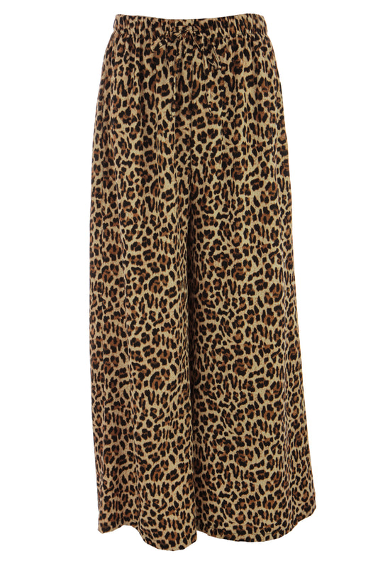 Leopard Print Palazzo Trouser