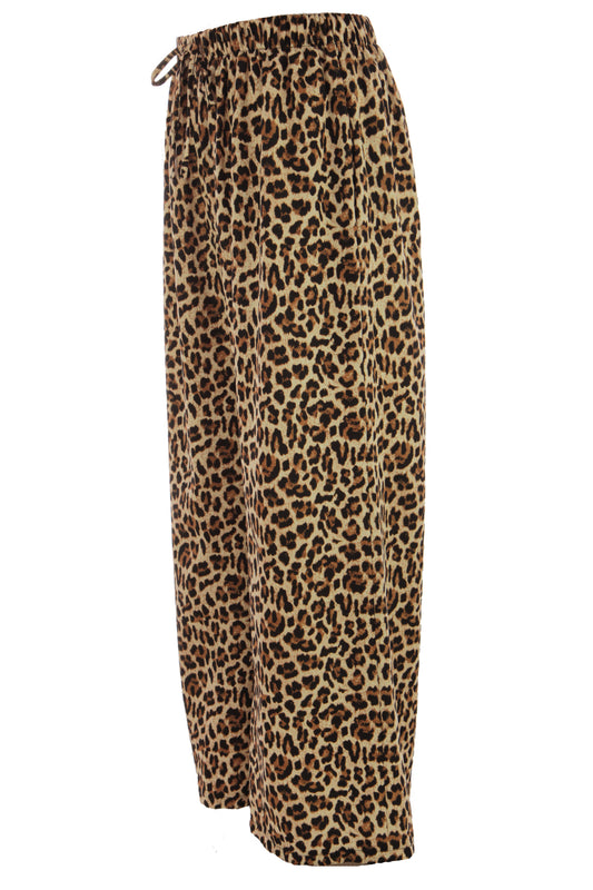 Leopard Print Palazzo Trouser