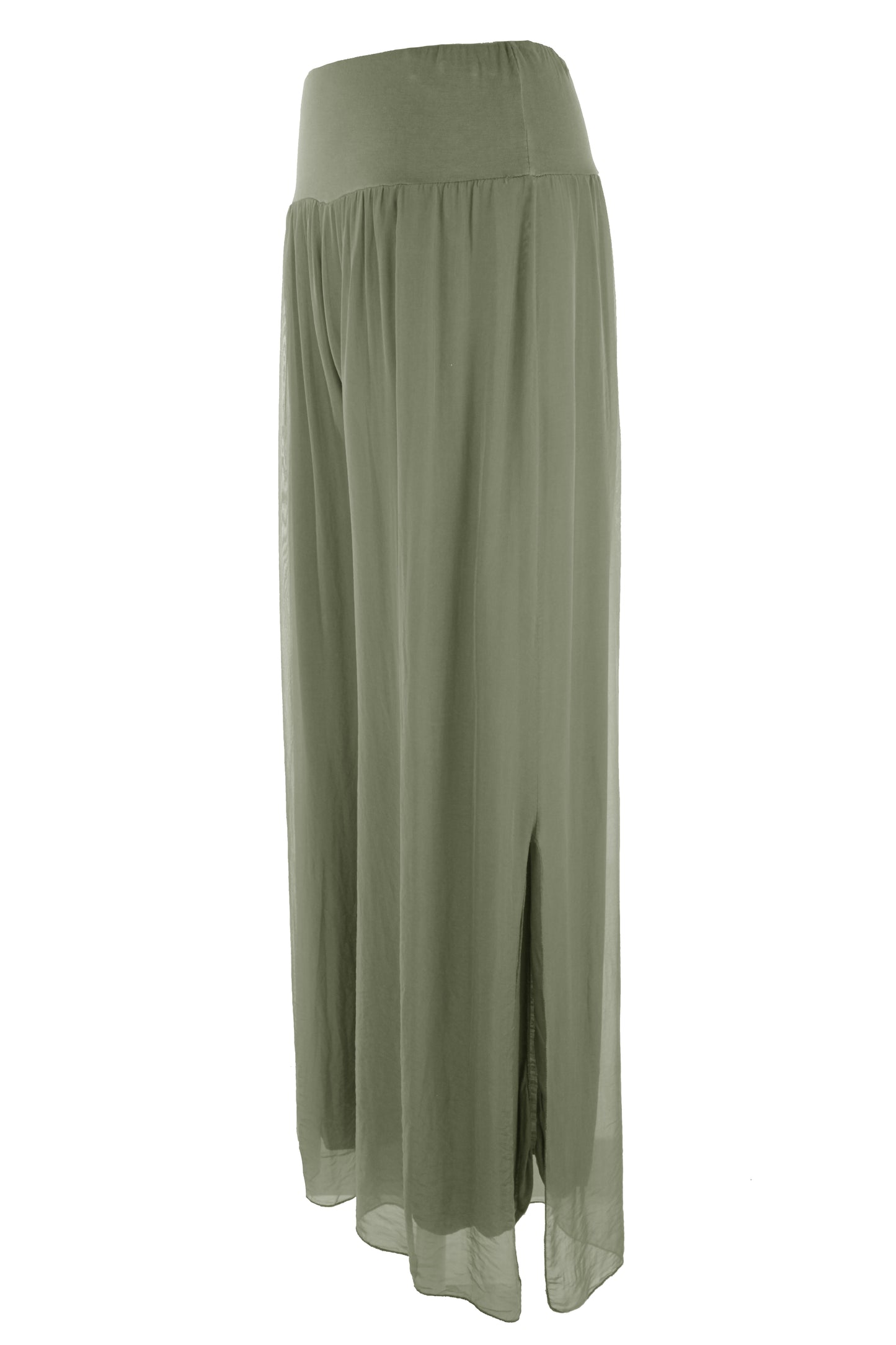 Wide Leg Silk Trouser