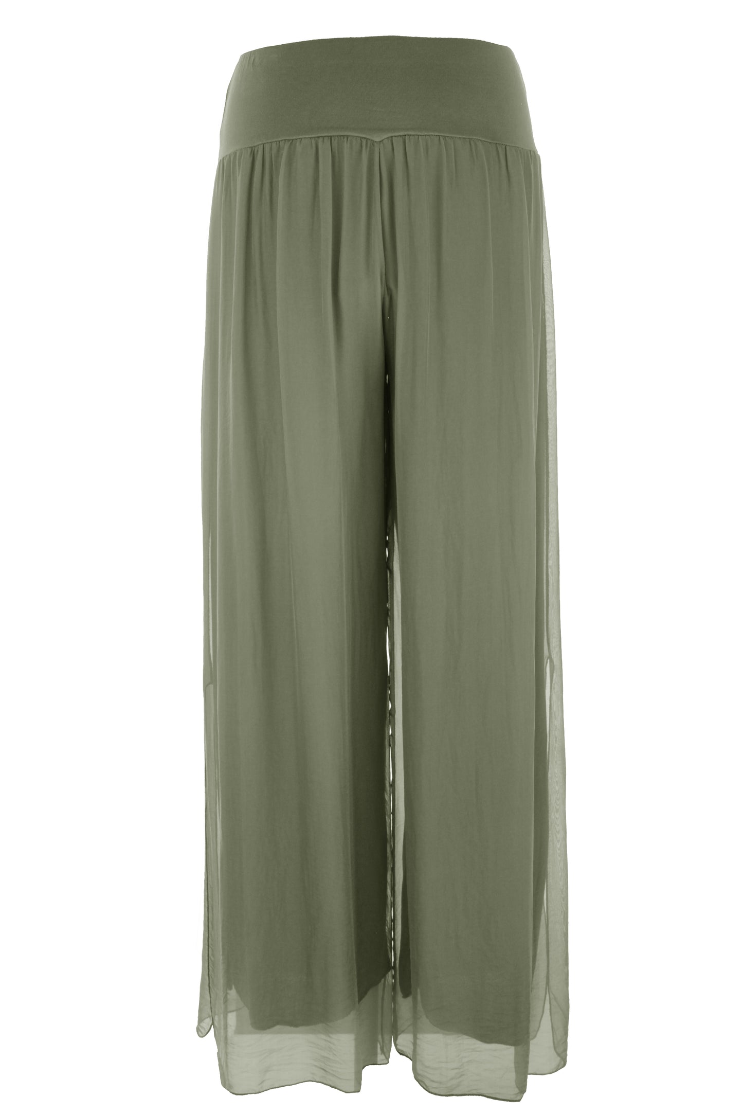 Wide Leg Silk Trouser