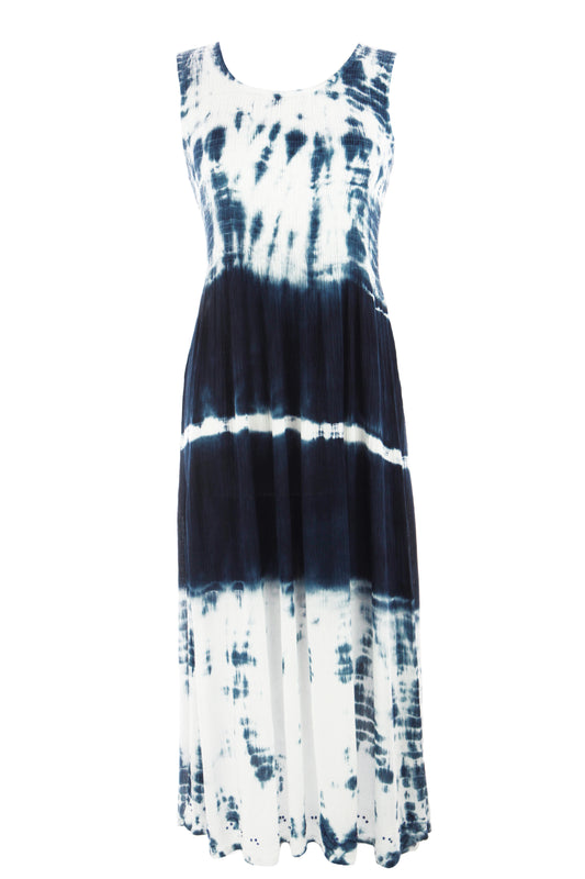 Sleeveless Tie Dye Midi