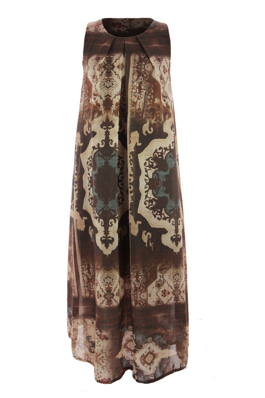 Abstract Print Maxi Dress