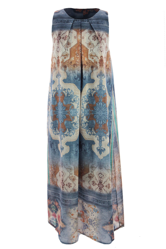 Abstract Print Maxi Dress