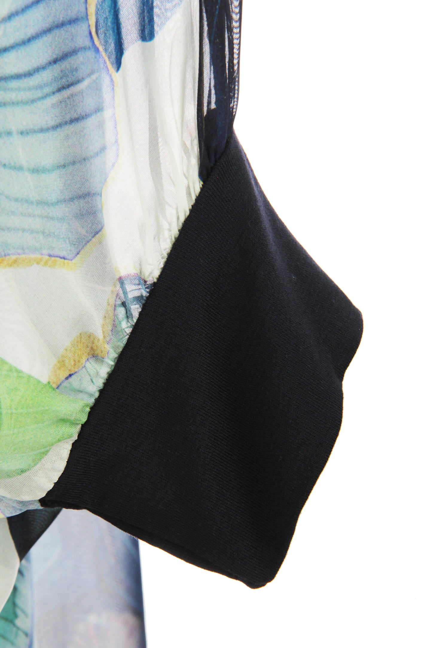 Floral Print Batwing Silk Blouse