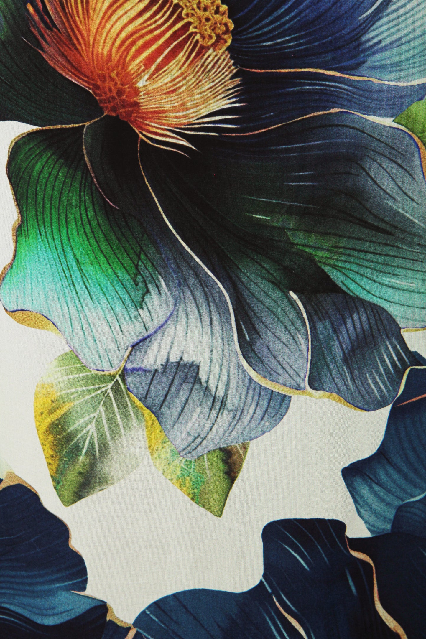 Floral Print Batwing Silk Blouse