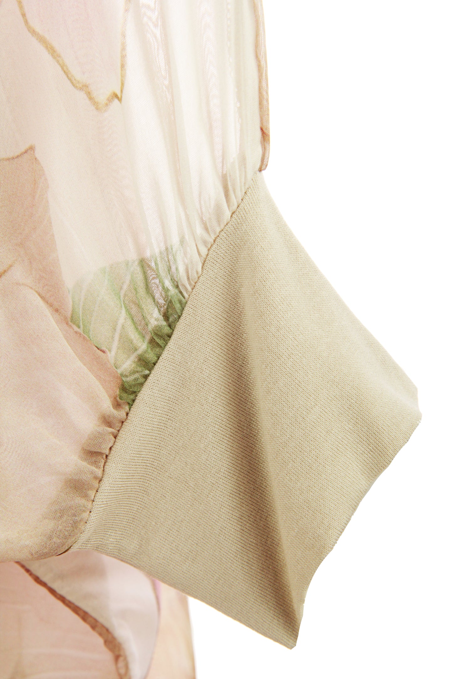 Floral Print Batwing Silk Blouse