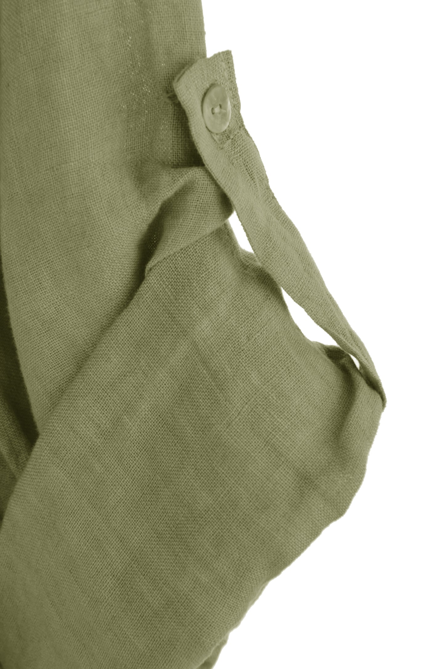 Pleat Panel Linen Dress