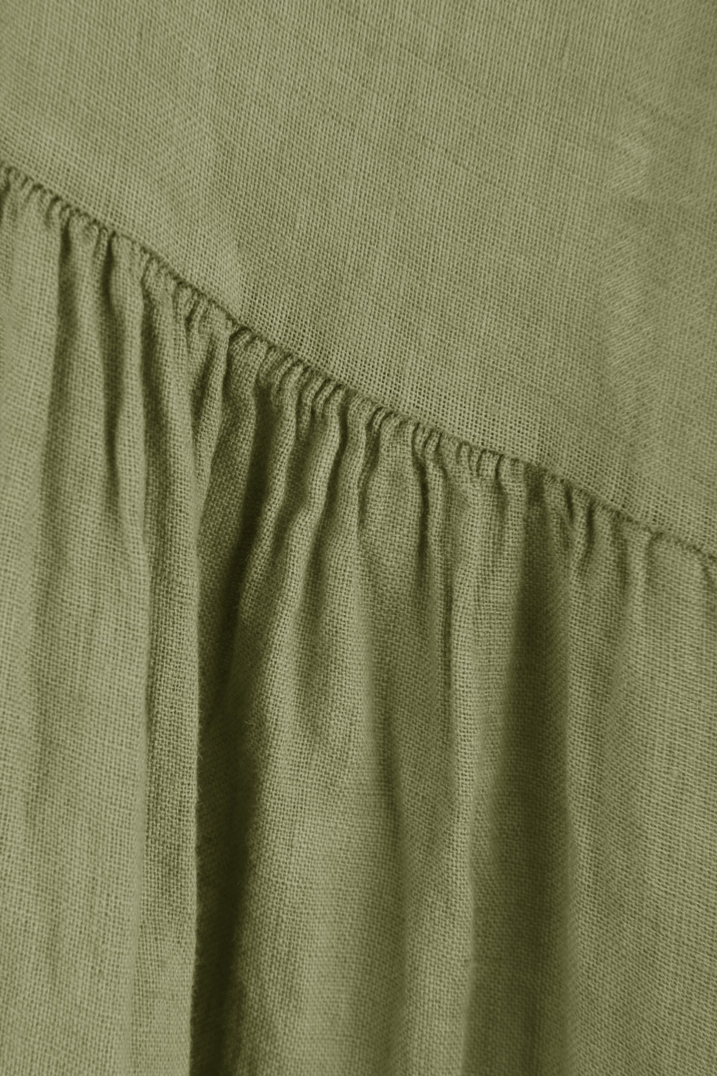 Pleat Panel Linen Dress