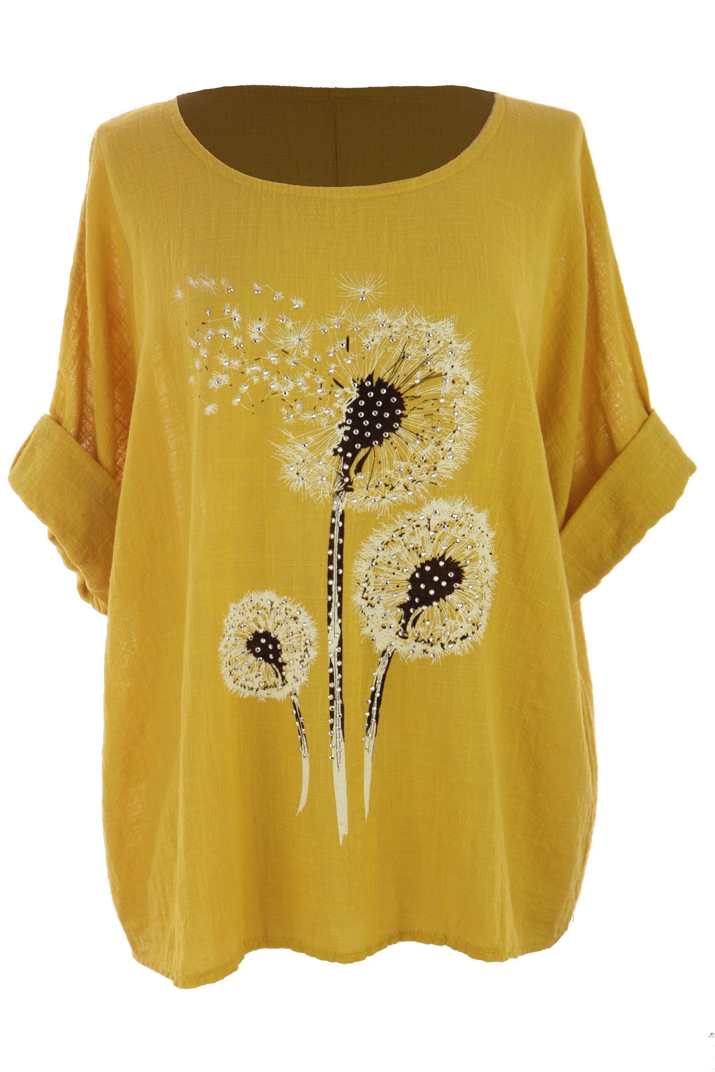 Dandelion Floral Print Cotton Top