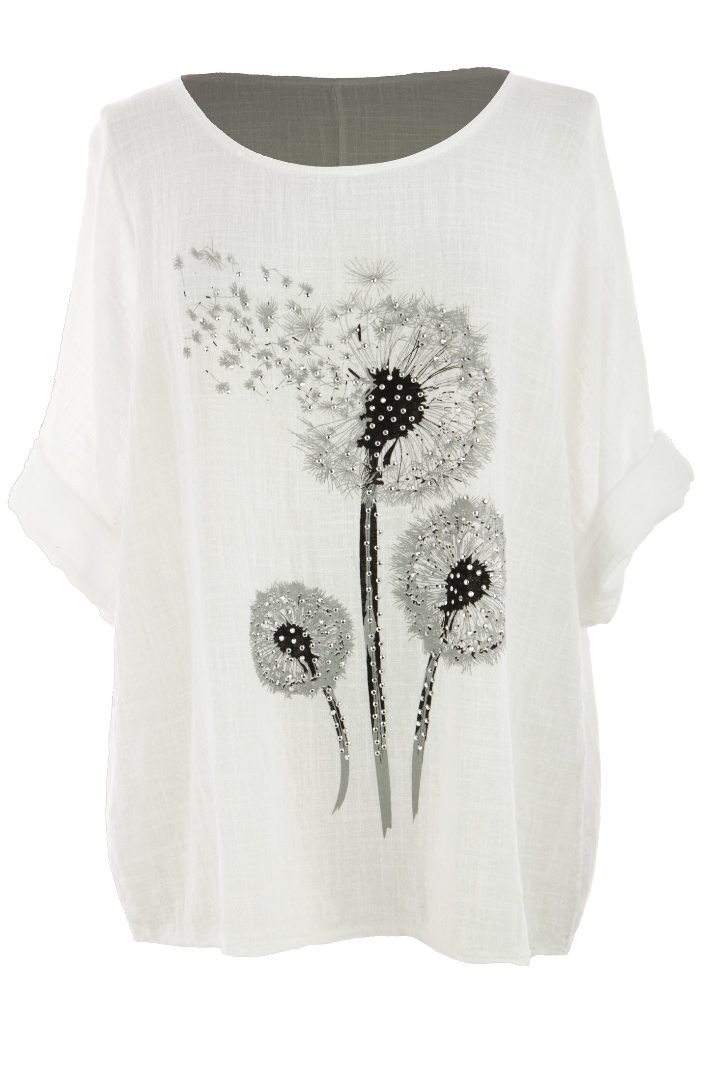 Dandelion Floral Print Cotton Top