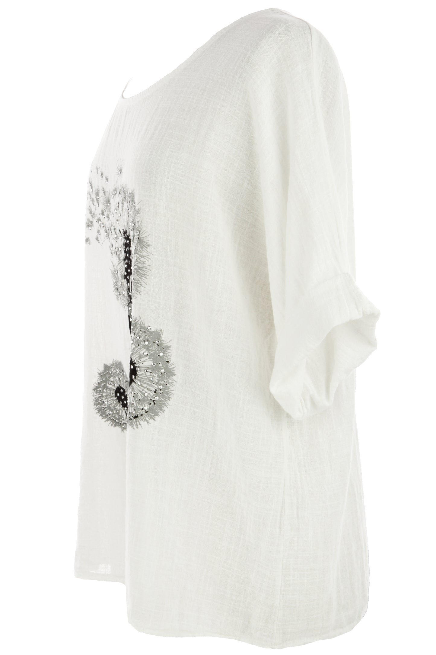 Dandelion Floral Print Cotton Top