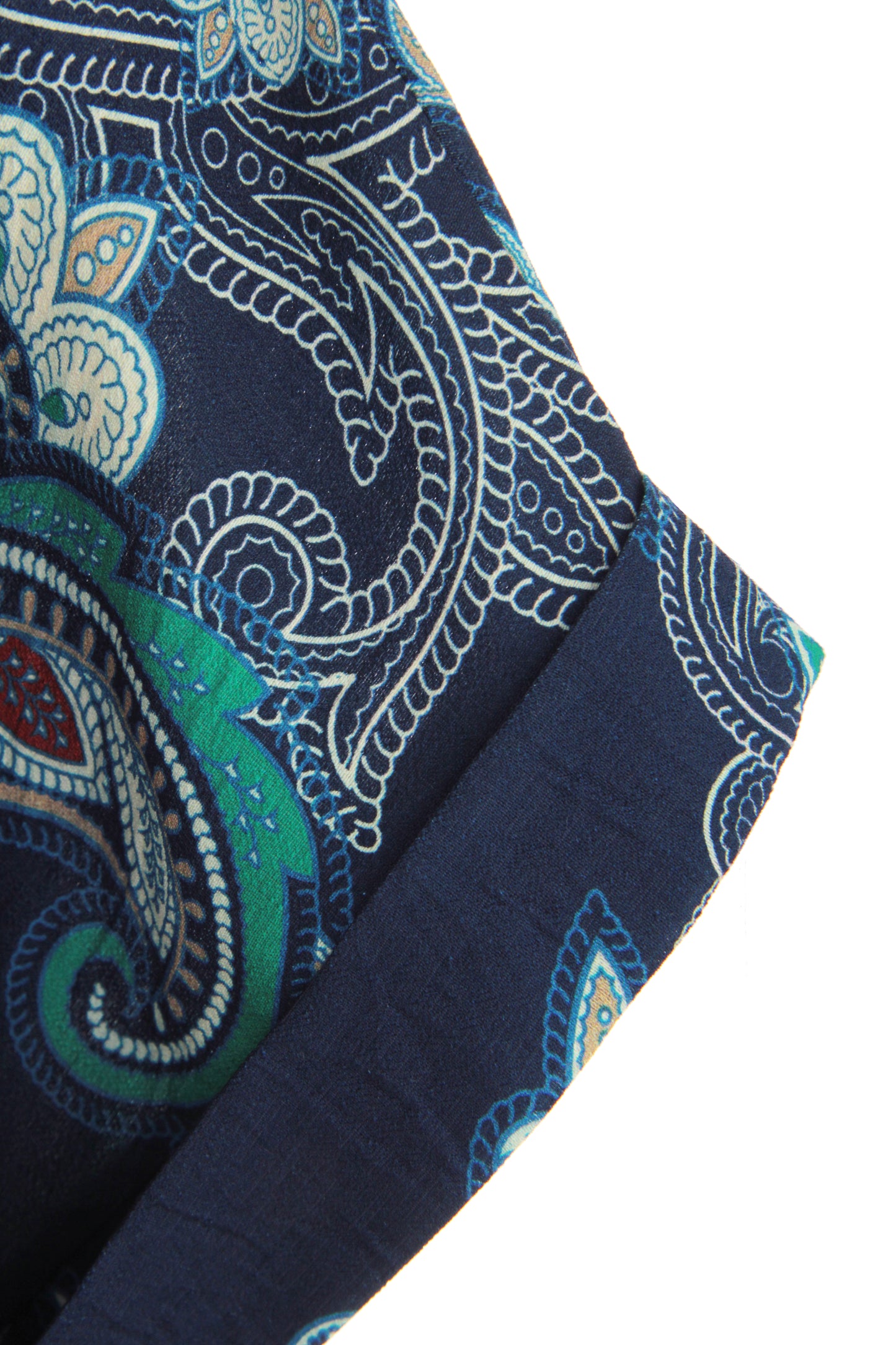 Batwing Collar Paisley Print Midi