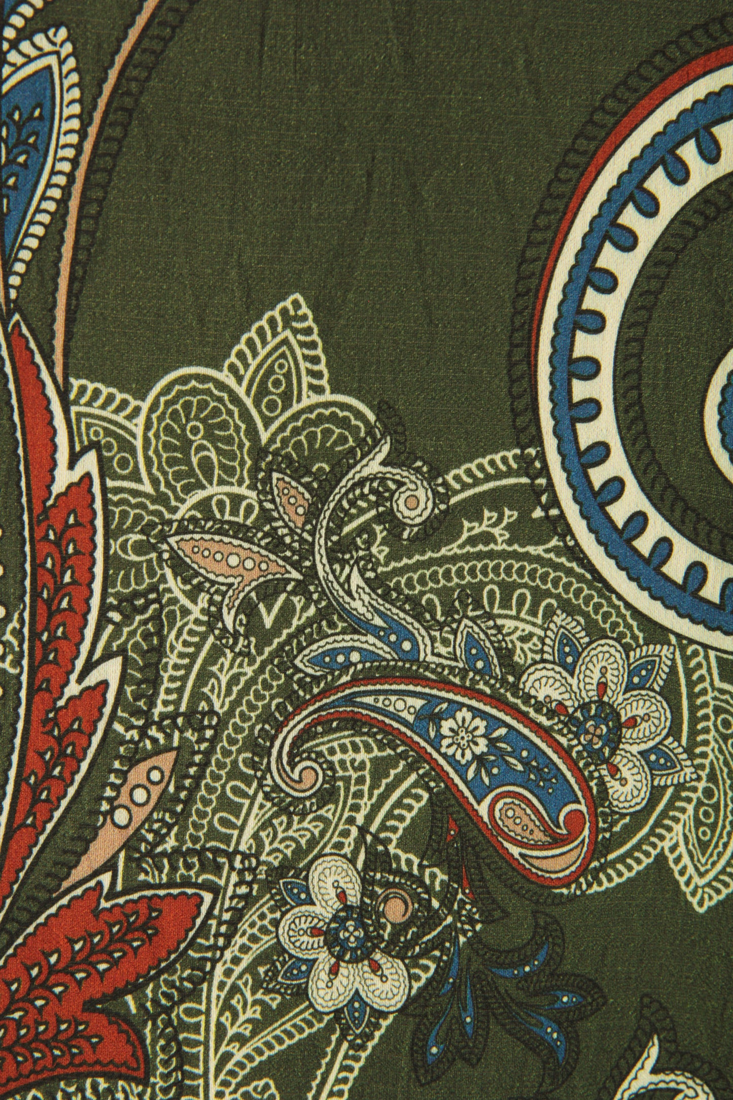 Batwing Collar Paisley Print Midi