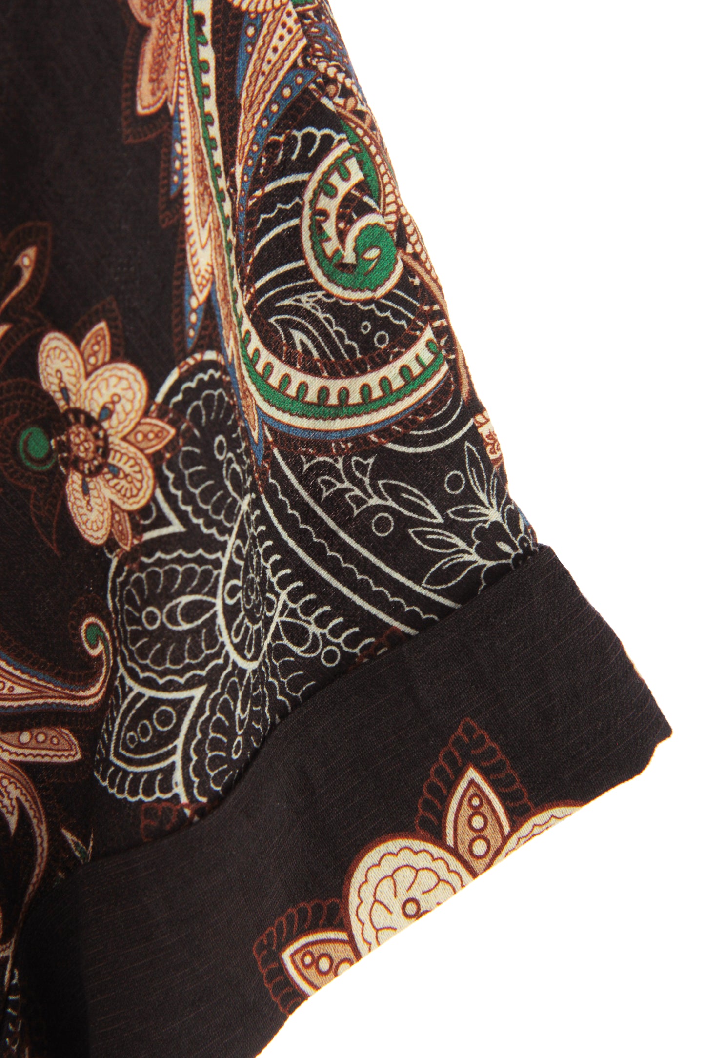Batwing Collar Paisley Print Midi