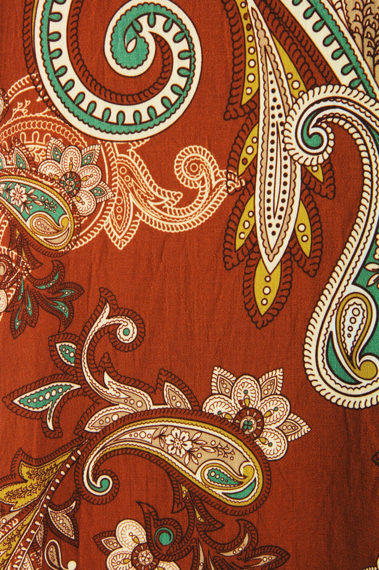 Batwing Collar Paisley Print Midi