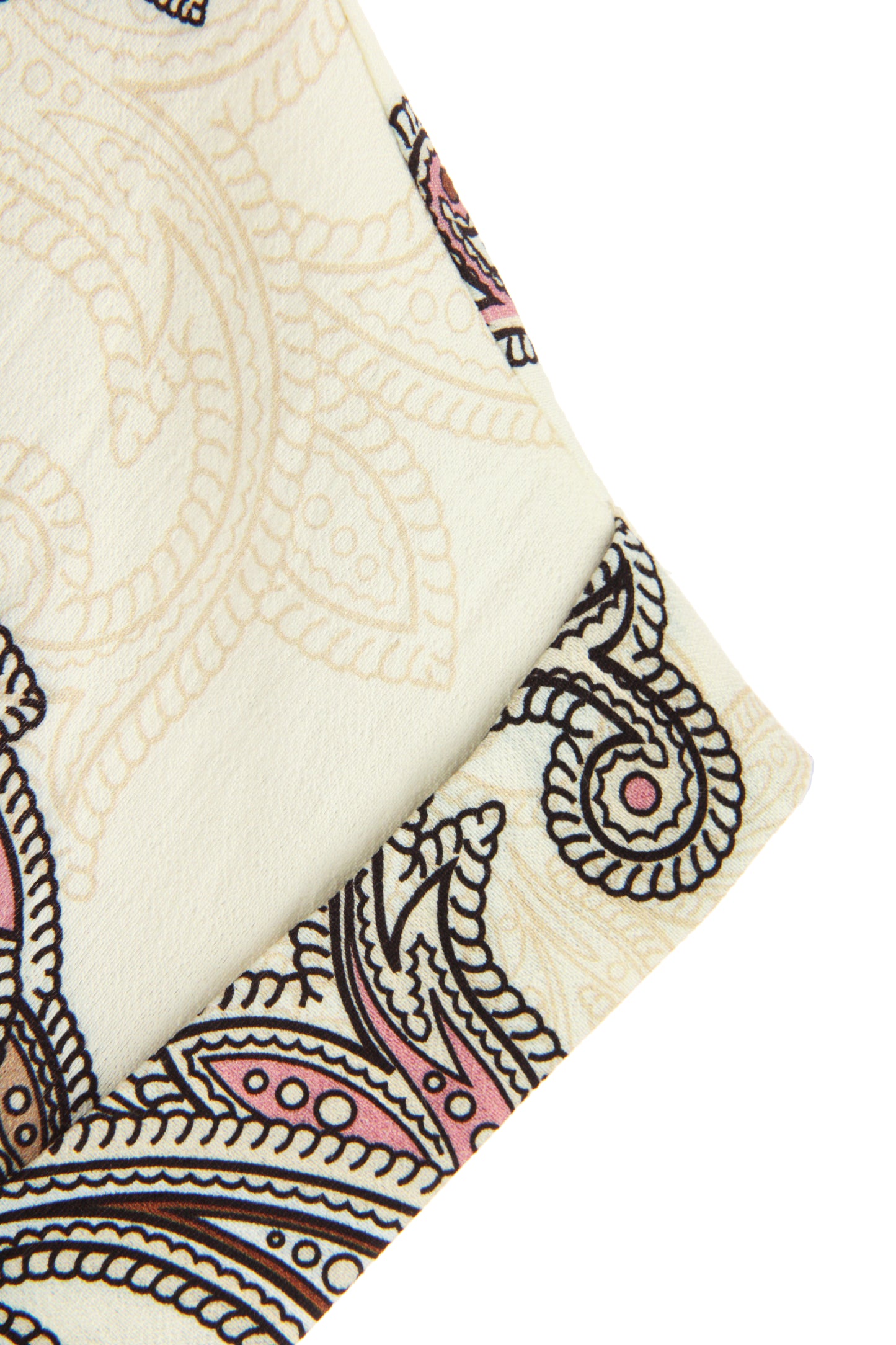 Batwing Collar Paisley Print Midi