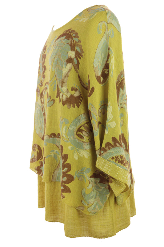 Paisley Print Necklace Top