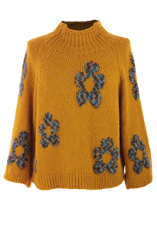 Flower Wool Knit Jumper