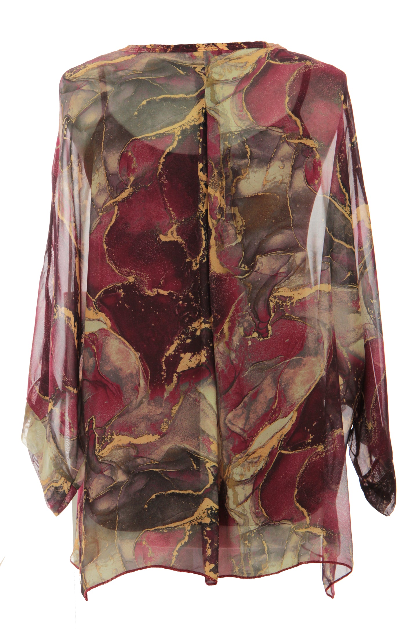Marble Print Silk Shirt
