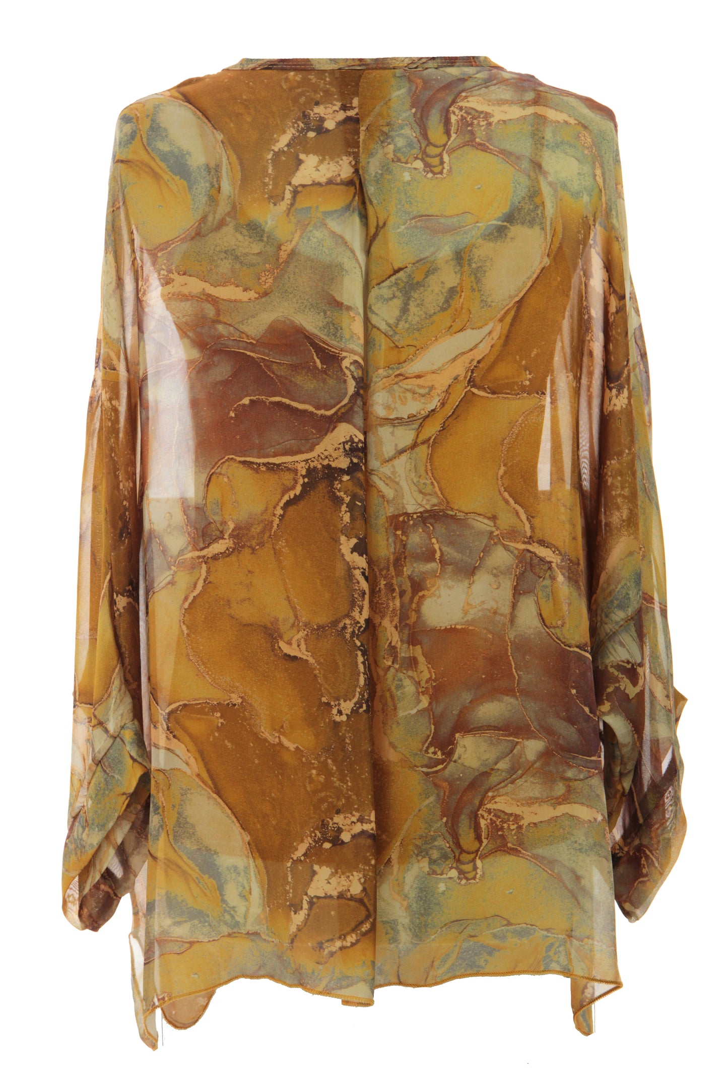 Marble Print Silk Shirt