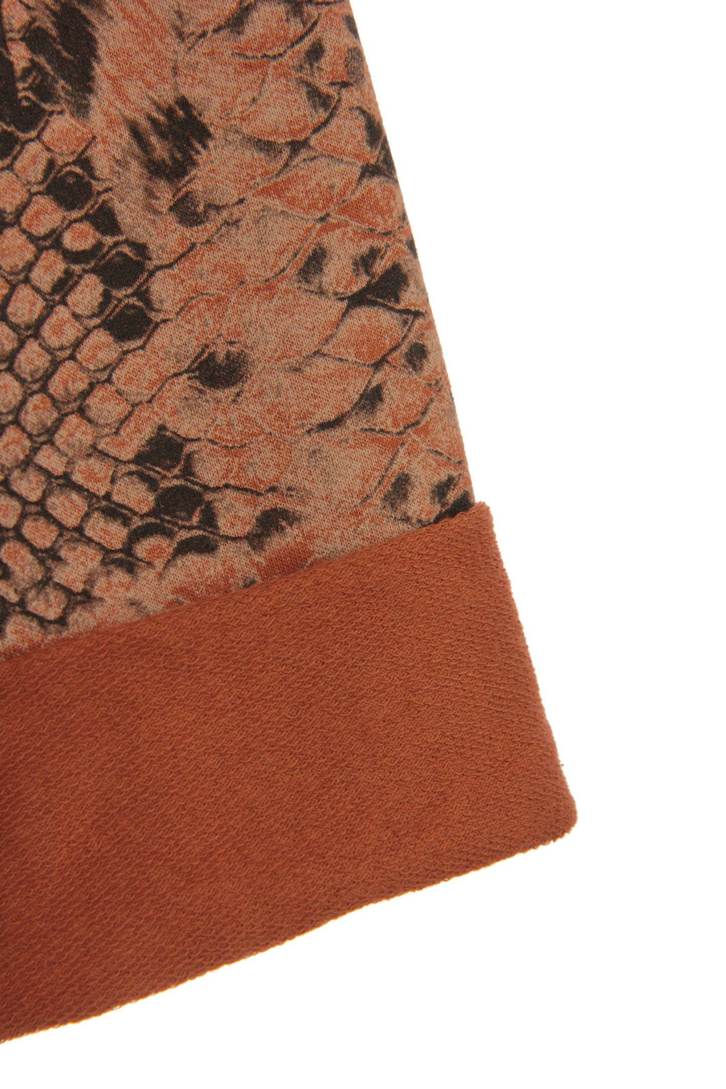 Abstract Leopard Print Cowl Neck Dress