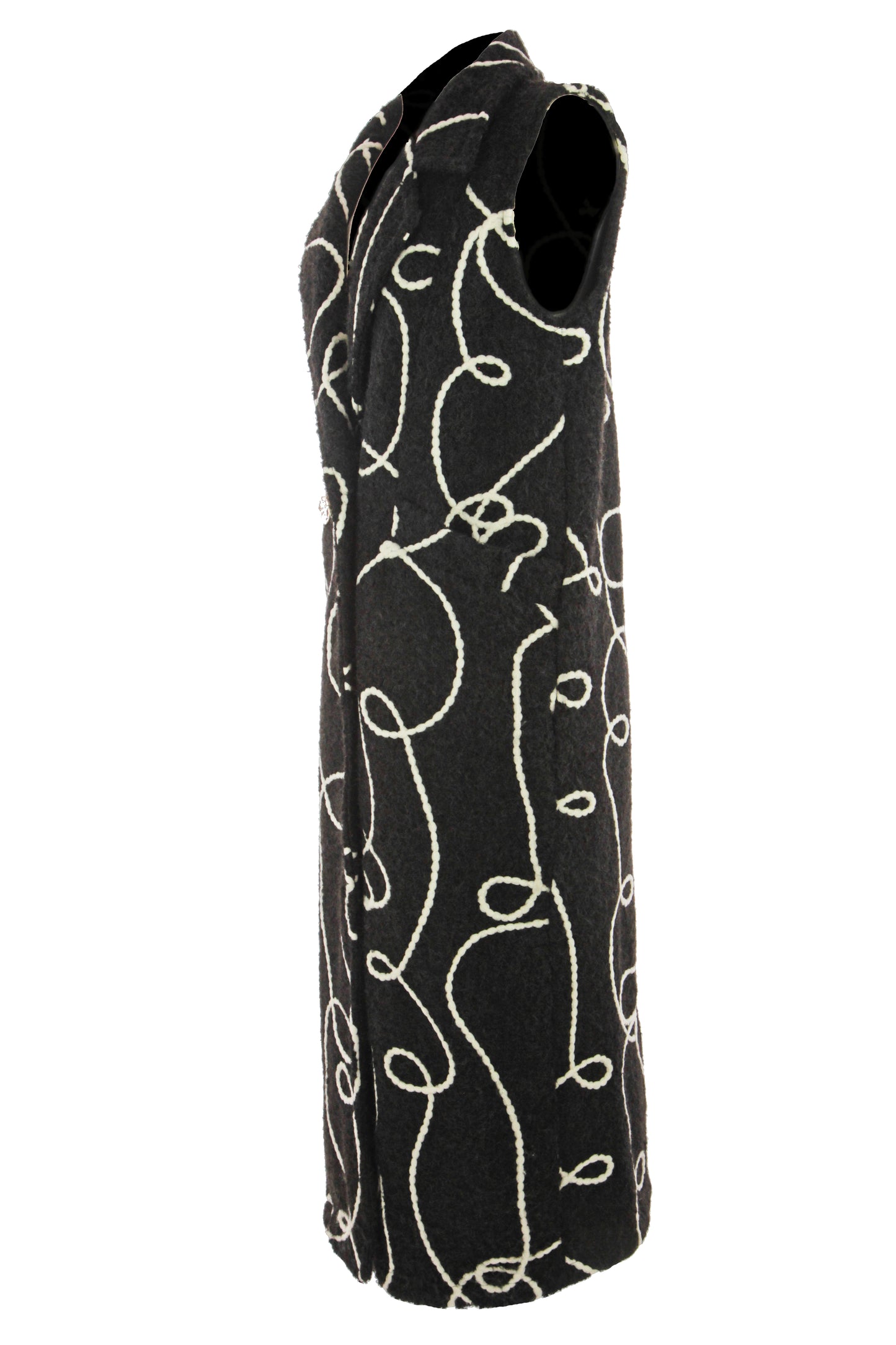 Swirl Pattern Textured Gilet