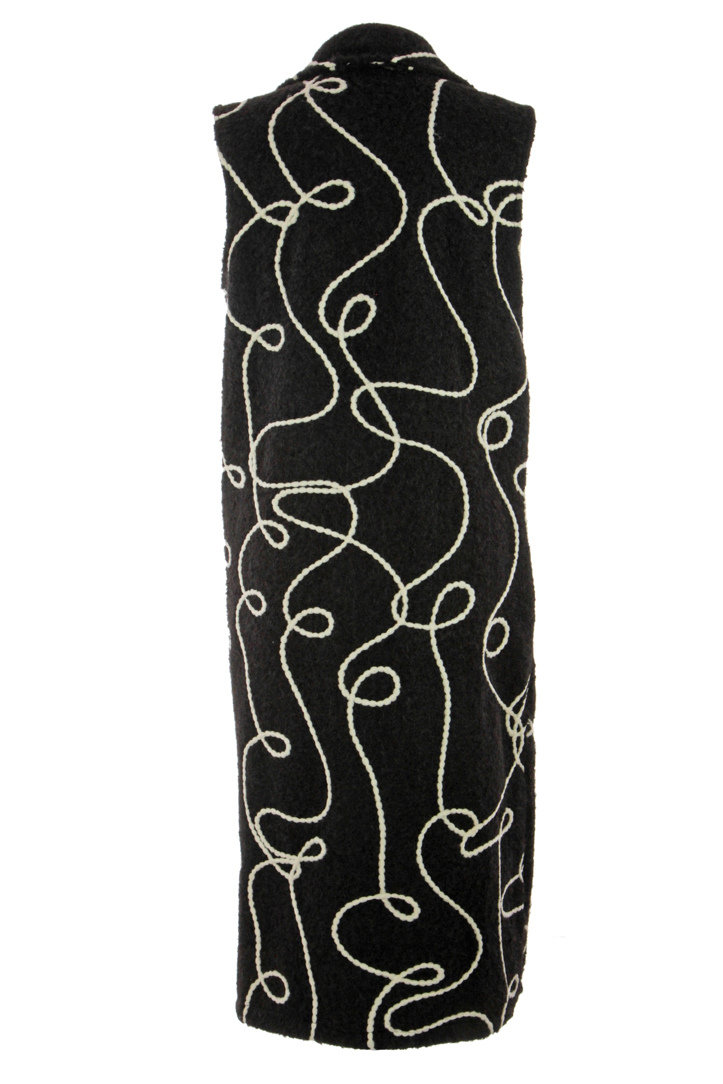 Swirl Pattern Textured Gilet