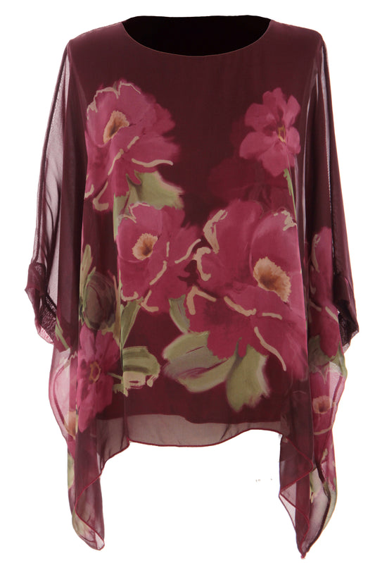 Floral Print Silk Blouse