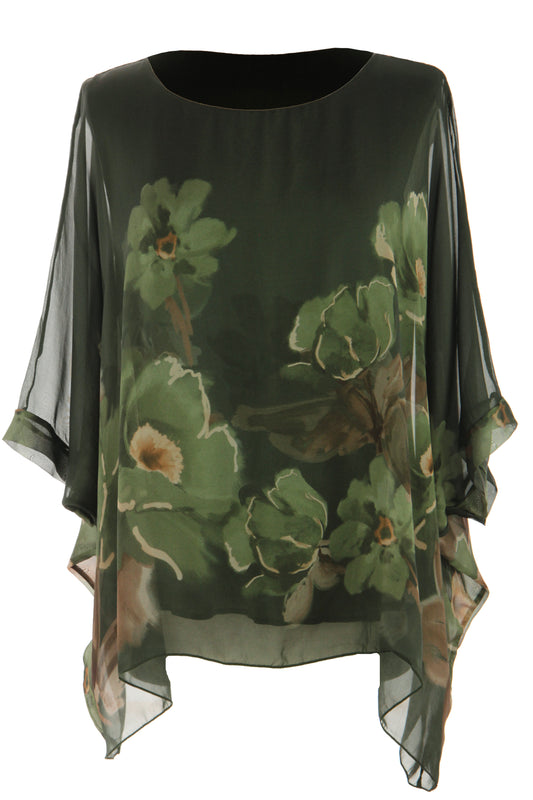 Floral Print Silk Blouse