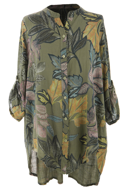 Floral Print Cotton Shirt