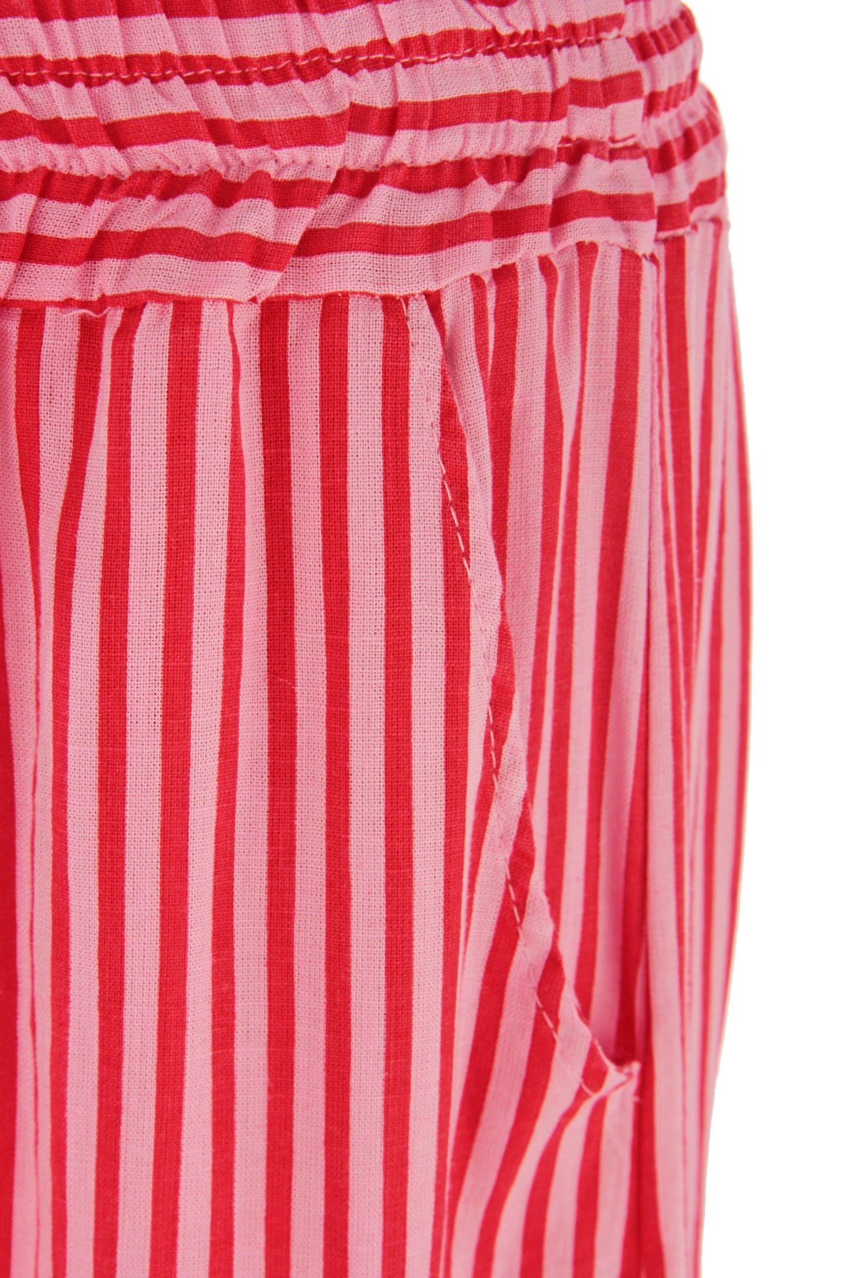 Stripe Wide Leg Linen Trouser