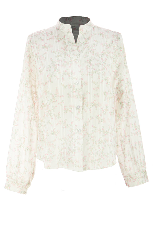 Ditsy Floral Print Cotton Shirt