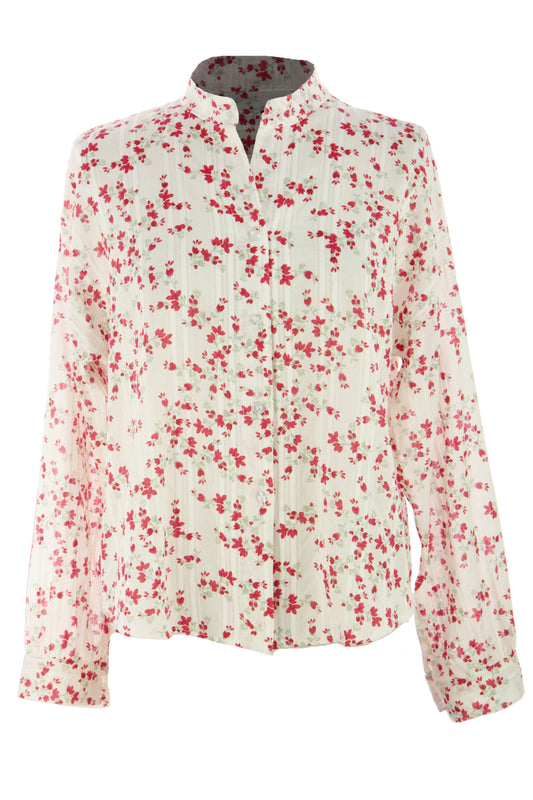 Ditsy Floral Print Cotton Shirt
