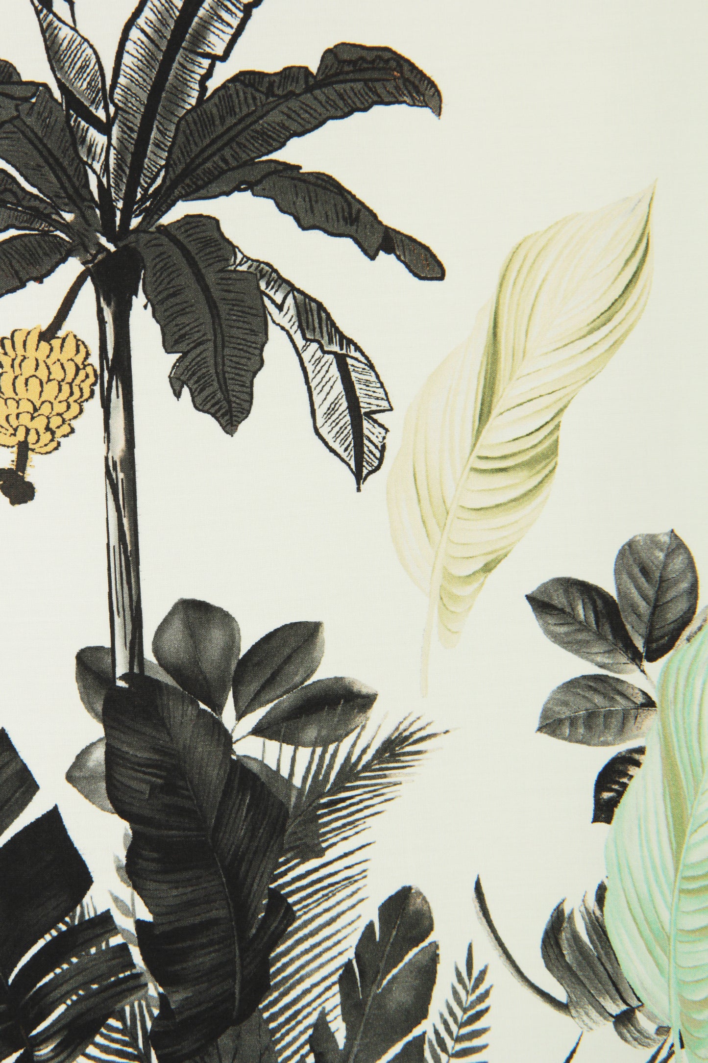 Tropical Palm Print Viscose Blouse